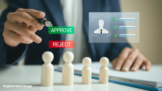 Image symbolizing employer selecting employees by skill; AI generated