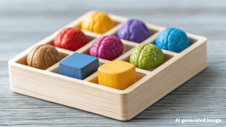 Game set with little wooden Brains representing the title "Why Pension Actuaries Need a Whole-Portfolio Mindset"