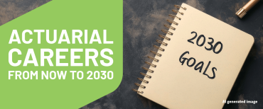 Key Visual showing notebook titeling 2030 Goals; AI generated contents