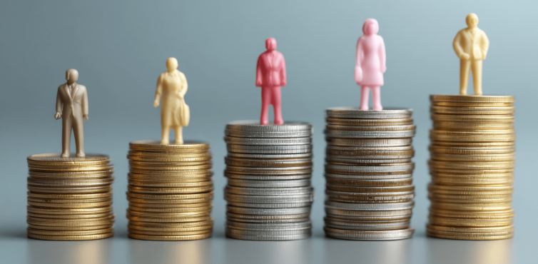 Coin stacks symbolizing pay differences; the European Union EU pay transparency act coming in 2026